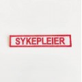 Sykepleier - Borrelåsstriper - 4 stk. -  Hvit / Rød