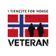 T-skjorte - Veteran - I tjeneste for Norge - Militærgrønn - Bomull