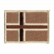 Patch - Norgesflagg - Borrelås - Khaki