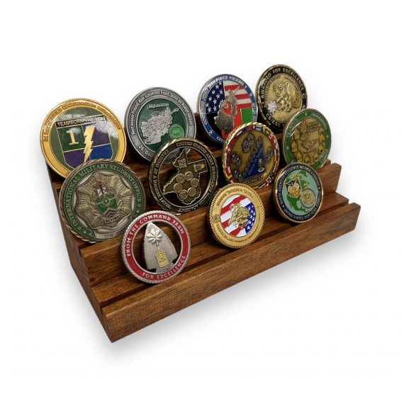 Coin display - stor trapes - lys brun - Heltre