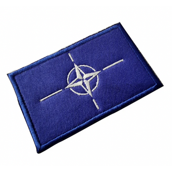 Patch Nato brodert rektangel 5x8 cm borrelås