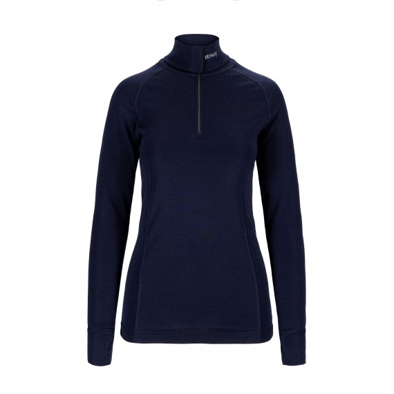 Lady arctic zip polo shirt - Brynje - Marineblå